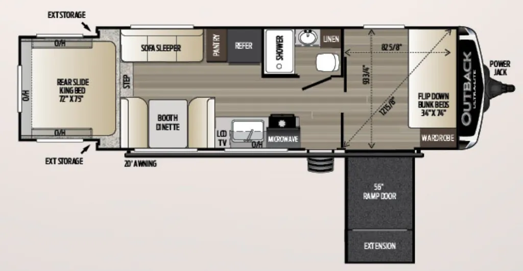 2019 Keystone Outback Ultra-Lite 240URS floor plan