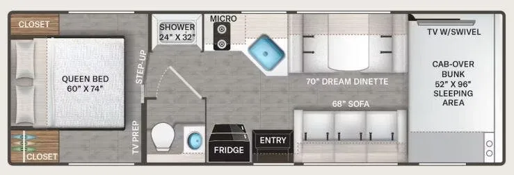 Thor Motor Coach Echelon LZ28 floor plan