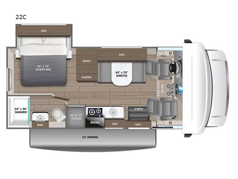 2019 Jayco Redhawk 22C floor plan