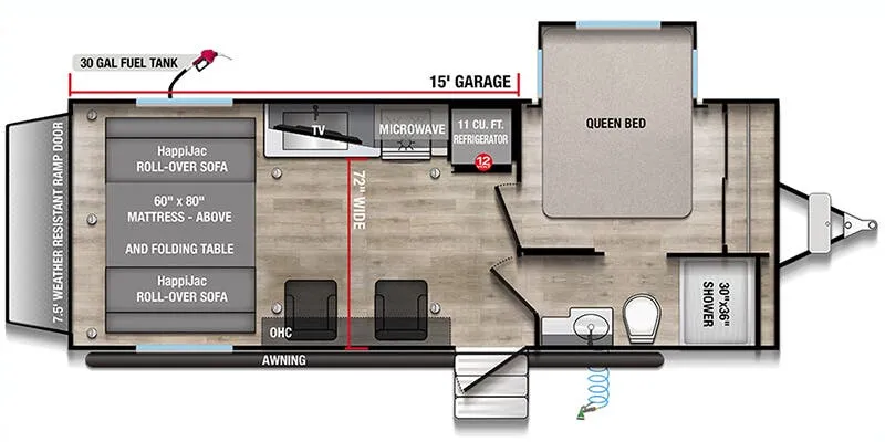 2025 Alliance RV Valor All-Access 21T15 - Floor plan