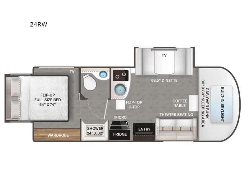 2026 Thor Motor Coach Tiburon Sprinter 24RW floor plan