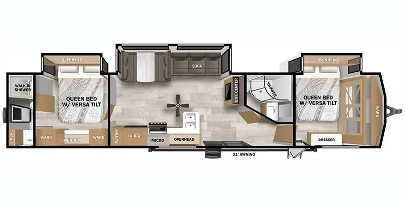Forest River Wildwood Lodge 42DMS floor plan