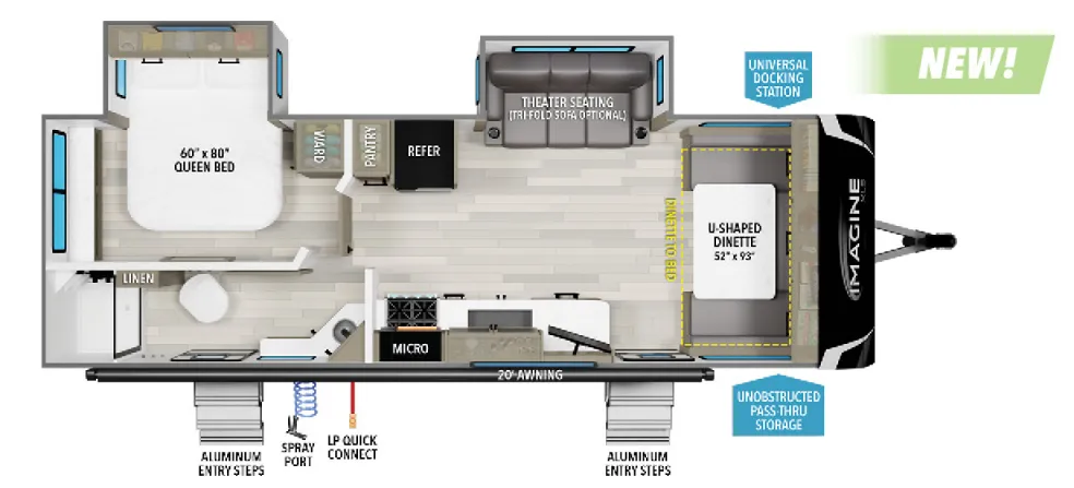 2024 Grand Design Imagine XLS 24BSE - Floor plan