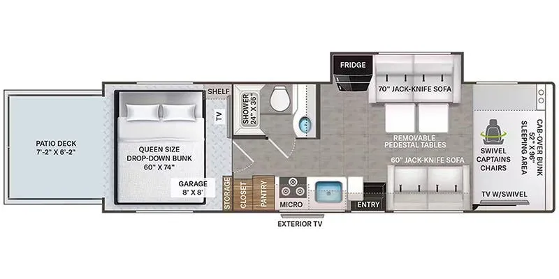 2024 Thor Motor Coach Outlaw 29J floor plan