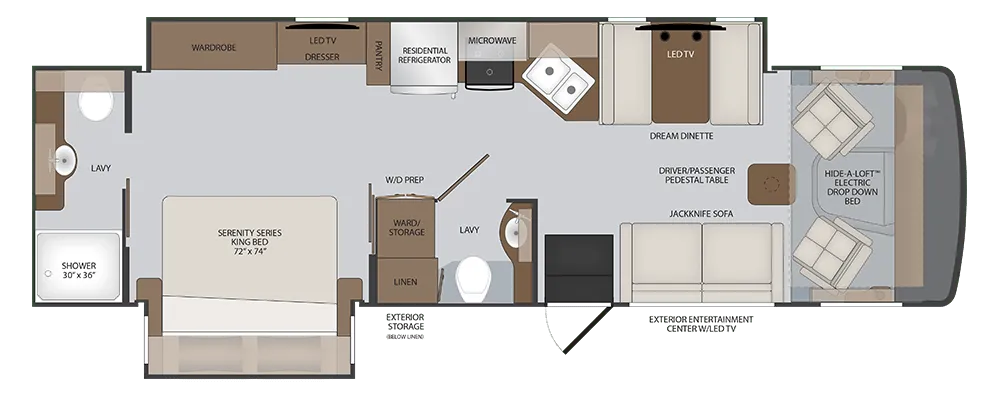 2026 Holiday Rambler Admiral 32N floor plan
