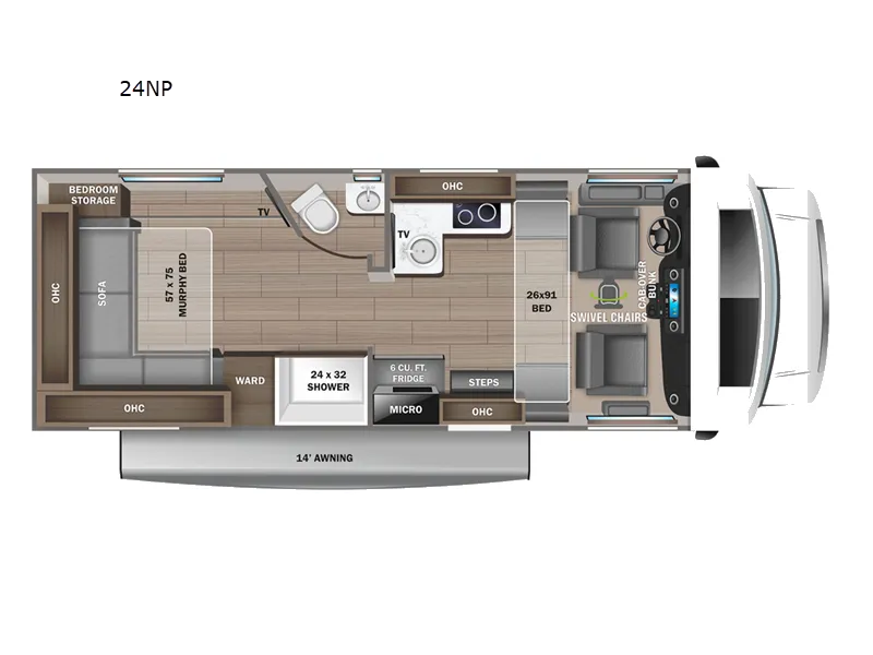 2023 Jayco Melbourne Prestige 24NP floor plan