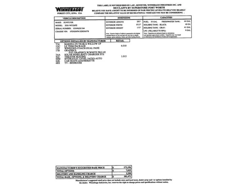 2026 Winnebago Sunflyer 26FE - Photo 4