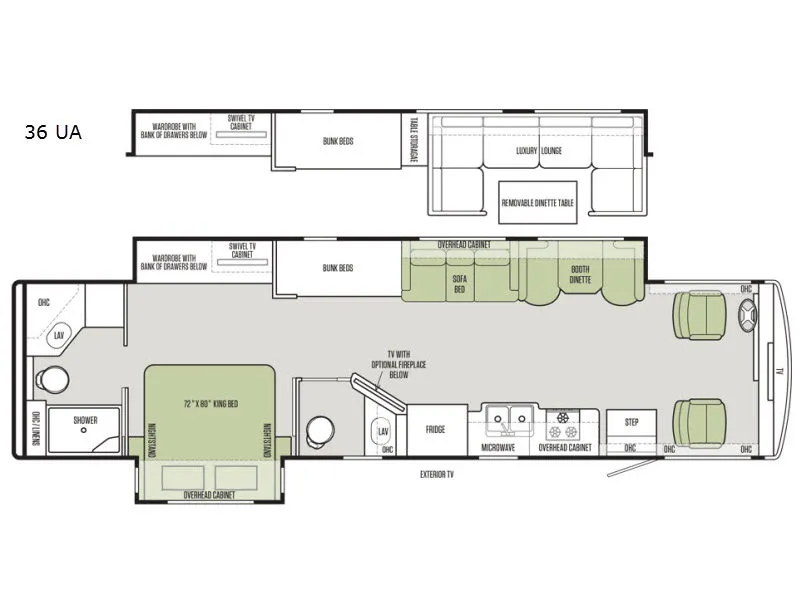 2018 Tiffin Open Road Allegro 36 UA - Floor plan