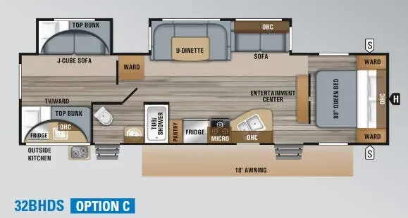 Jayco Jay Flight 32BHDS floor plan