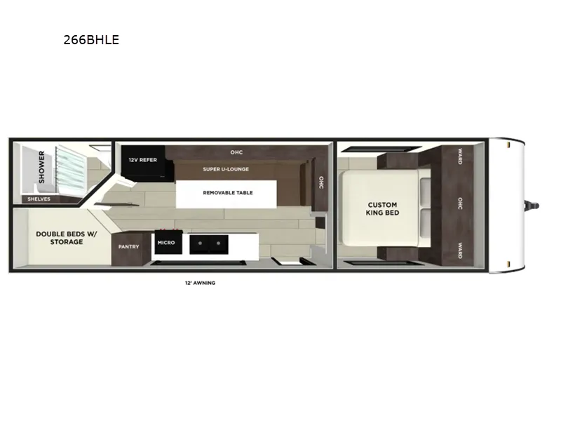 2026 Forest River Salem FSX 266BHLE - Floor plan
