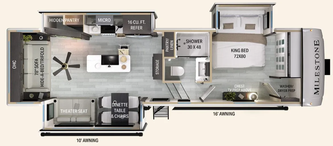 2026 Heartland Milestone 31RL - Floor plan