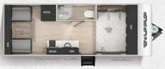 Forest River Cherokee Wolf Pup 16TS floor plan