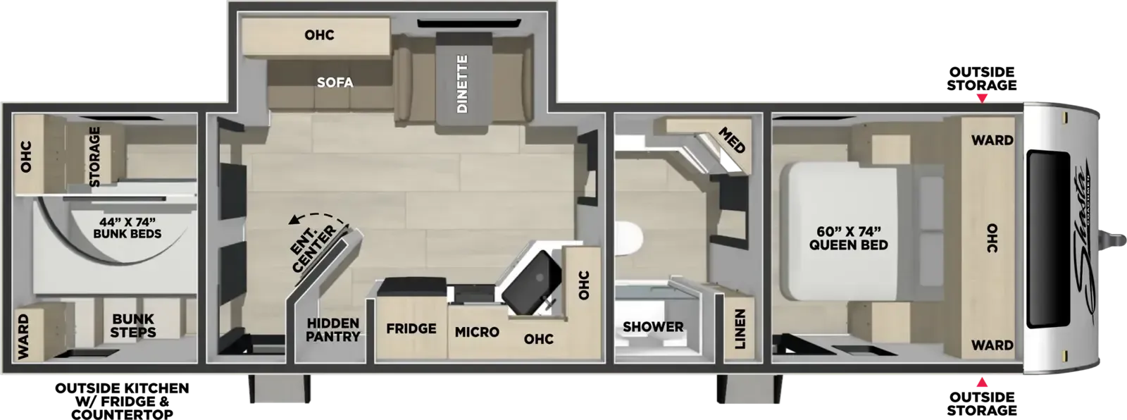 Shasta I-5 5 533BH floor plan