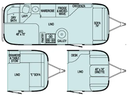 2006 Airstream Safari 23 - Floor plan