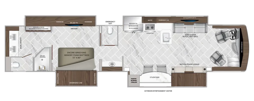2025 American Coach American Dream 45P - Floor plan