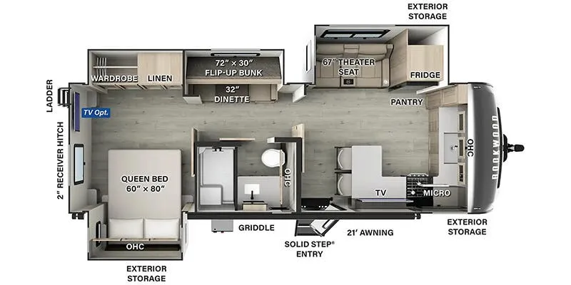 Forest River Rockwood Signature 8264BHS floor plan