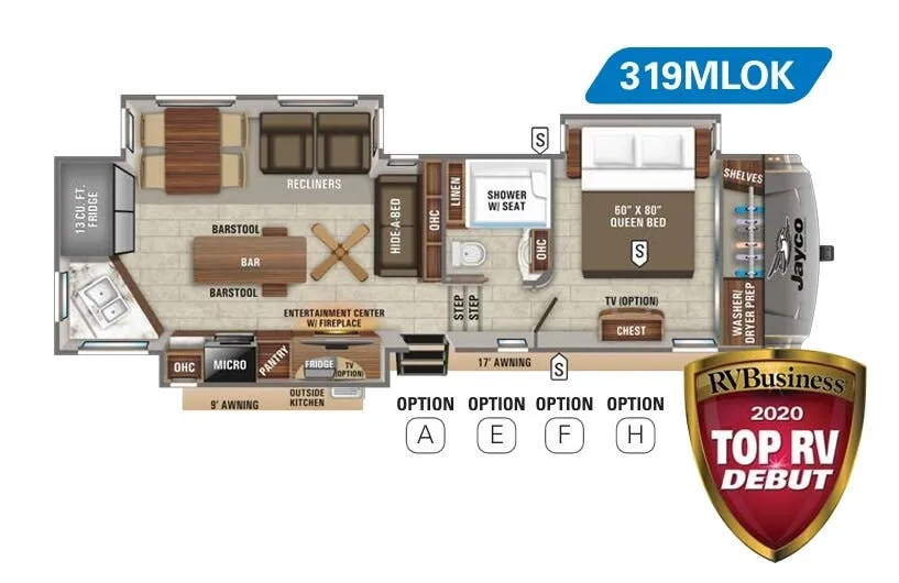 Jayco Eagle 319MLOK floor plan
