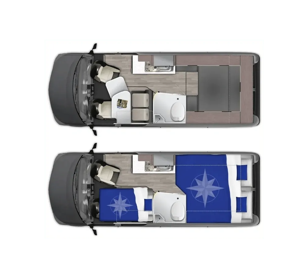 Westfalia Wave Pop Top floor plan