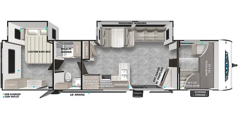 Forest River Salem 36VBDS floor plan