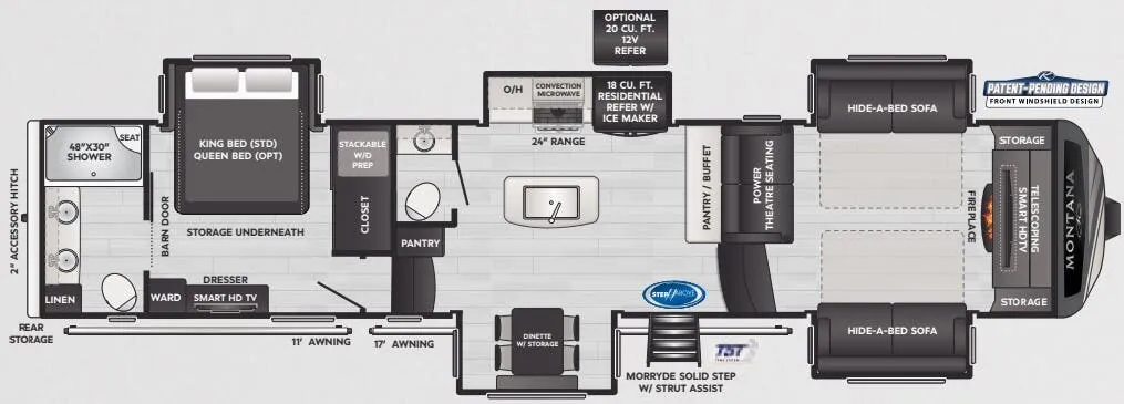 Keystone Montana 3761FL floor plan