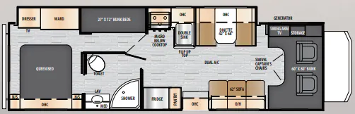 2023 East to West Entrada 3100FB - Floor plan