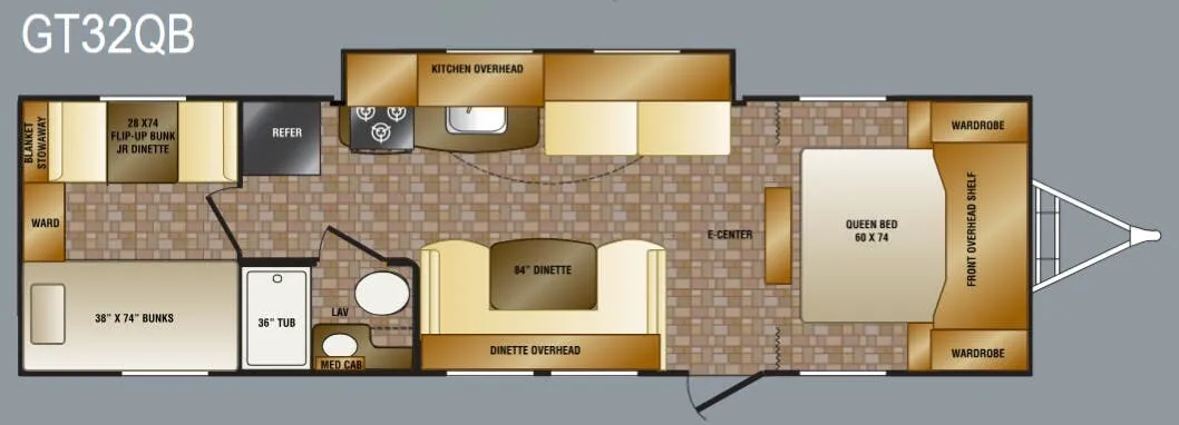 CrossRoads Slingshot GT32QB floor plan