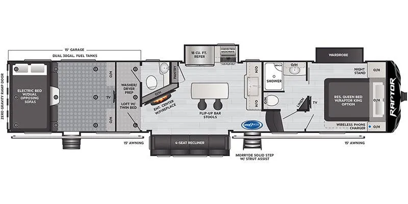 2020 Keystone Raptor 415 - Floor plan