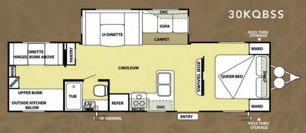 Forest River Salem 30KQBSS floor plan