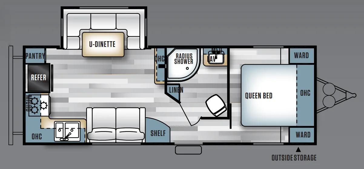 Forest River Salem 25RKS floor plan