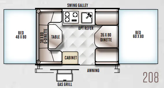 Forest River Flagstaff MAC 208 floor plan
