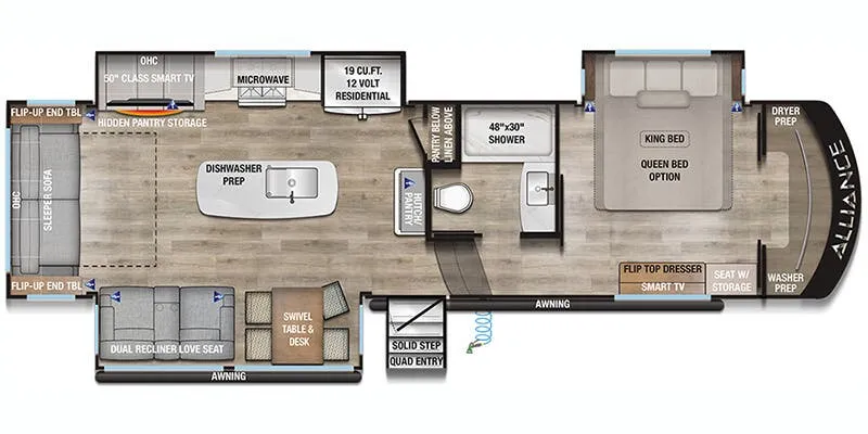 2026 Alliance RV Paradigm 310RL floor plan