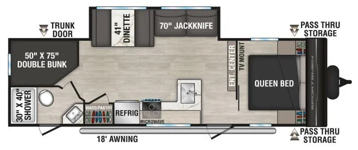 K-Z Sportsmen Select 261BHSL floor plan