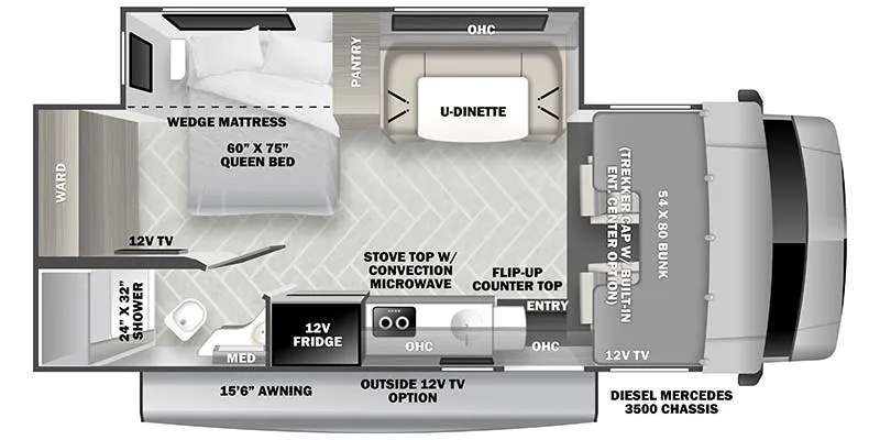 Forest River Forester 2401B MBS floor plan