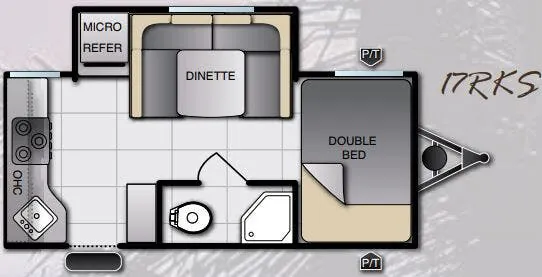 Pacific Coachworks Panther Mini 17RKS floor plan