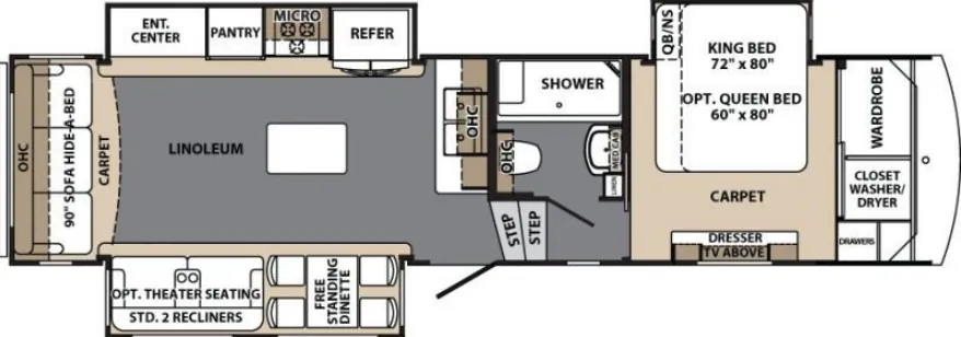Forest River Cardinal Explorer 304SR floor plan