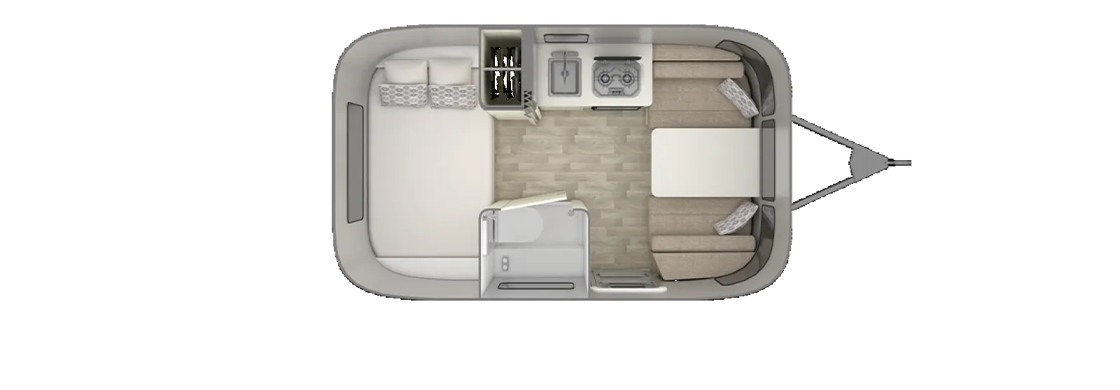 2026 Airstream Bambi 16RB - Floor plan