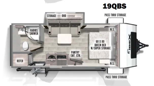 Forest River IBEX 19QBS floor plan