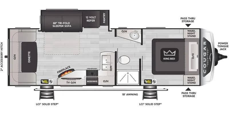 Keystone Cougar Half-Ton West 25RDSWE floor plan