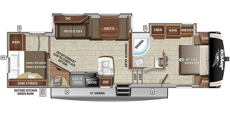 2019 Jayco Eagle HT 29.5BHDS - Floor plan