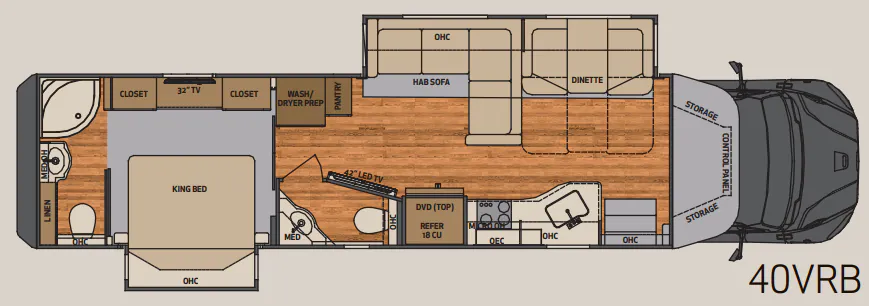 2016 Renegade RV Verona 40VRB floor plan