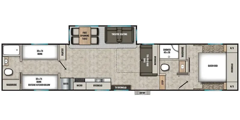 Shasta Phoenix X-lite 368TBH floor plan