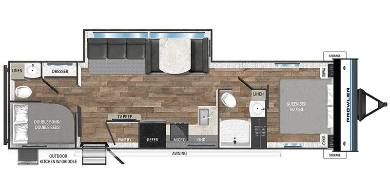 2025 Heartland Prowler 3211BH - Floor plan