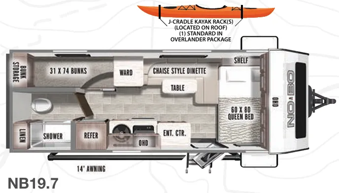 2019 Forest River No Boundaries NB19.7 - Floor plan
