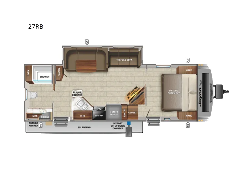 2022 Jayco White Hawk 27RB - Floor plan