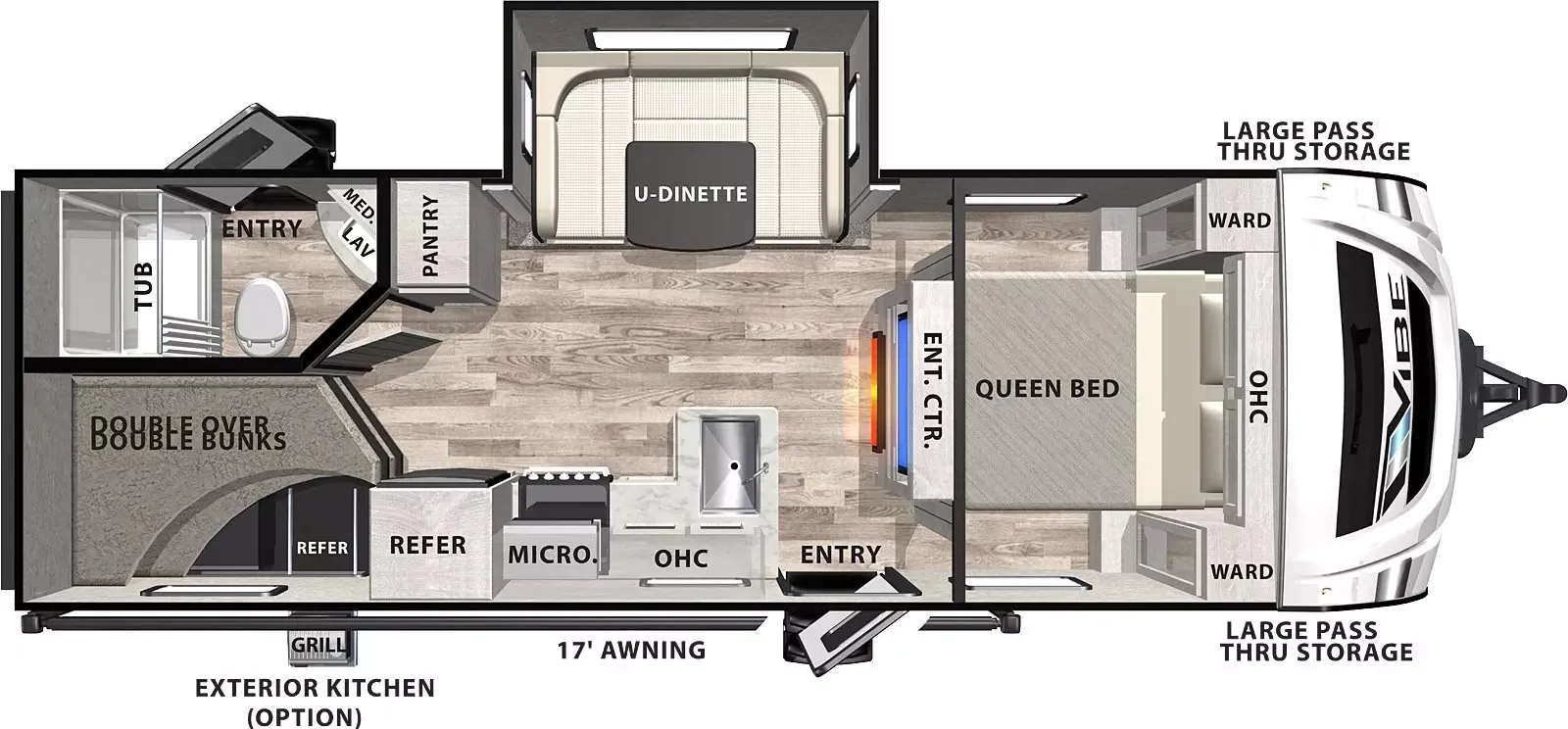 2025 Forest River Vibe 24DB - Floor plan