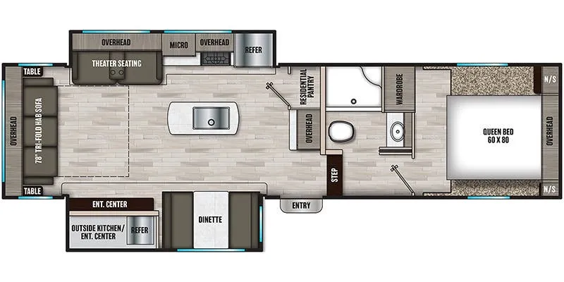 Shasta Phoenix X-lite 284RL floor plan