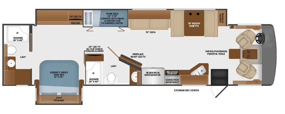 Fleetwood Southwind 37F floor plan