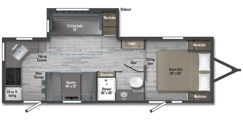 2025 Winnebago Minnie 2529RG floor plan