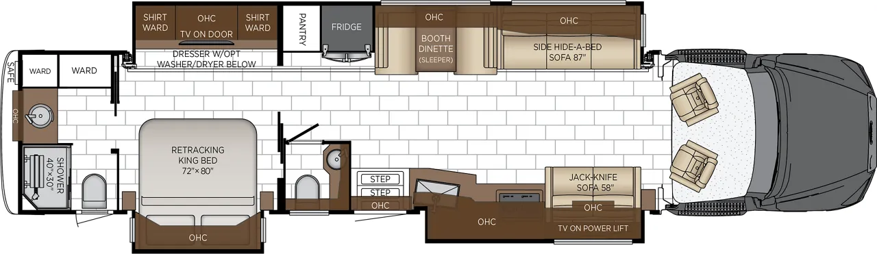 Newmar Supreme Aire 4505 floor plan