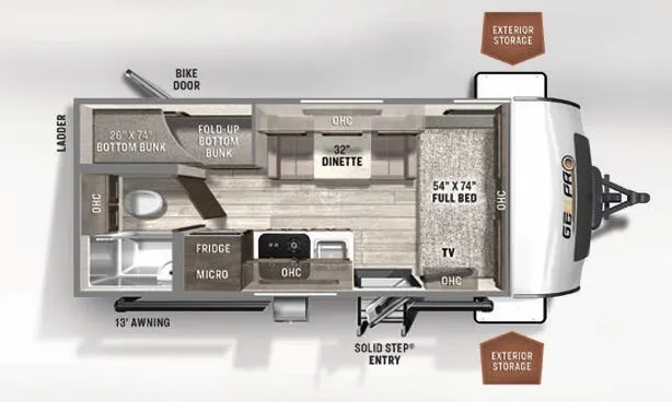 Forest River Rockwood Geo Pro 19BH exterior